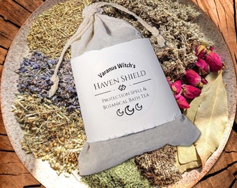 Haven Shield Protective Bath Tea | Warding & Spiritual Cleansing | Protection Spell | Witchy Gift