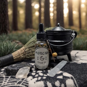 Protection Ritual Oil | Spiritual Anointing & Spell Oil | 1oz Witchcraft Pagan Wiccan