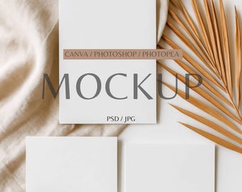 Modelo de convite boho: Cartões 5x7 e 5x3,5 (PSD, Canva)