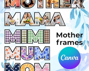 Muttertag Canva Vorlage, Mom Canva Rahmen Bundle, Herz auf Ärmel tragen Canva Vorlage, die beste Mutter aller Zeiten Canva Vorlage