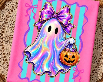 Preppy Halloween Ghost Png, Cute Boo Ghost Coquette Png, Floral Spooky Season Png, Girly Halloween Shirt Design, Spooky Pumpkin Sublimation