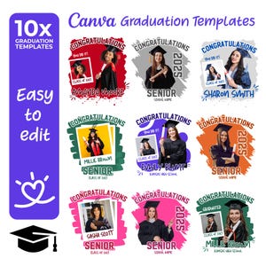 2025 Abschluss-T-Shirt Grad Bootleg Canva-Vorlage, Abschluss-T-Shirt - Bündel, Canva-Grad-T-Shirt Vorlage, Klasse von 2025 Abschluss-T-Shirt