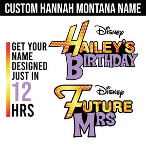 Hannah Montana Anpassad Namndesign, Hannah Montana Png, Hannah Montana Logo T-shirt Högkvalitativ PNG-fil direktnedladdning