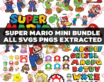 Mario PNG SVG clipart, Super Mario png, Mario SVG, Mario Kart clipart, Princess Peach png SVG clipart, Luigi SVG, Bowser SVG