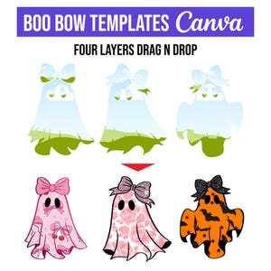 6 Coquette Bow CANVA frame bundle, Make Your Own Bow Template Drag and drop Pretty blank retro coquette sublimation designs commercial use