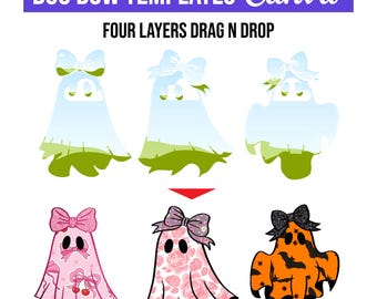 6 Coquette Bow CANVA frame bundle, Make Your Own Bow Template Drag and drop Pretty blank retro coquette sublimation designs commercial use