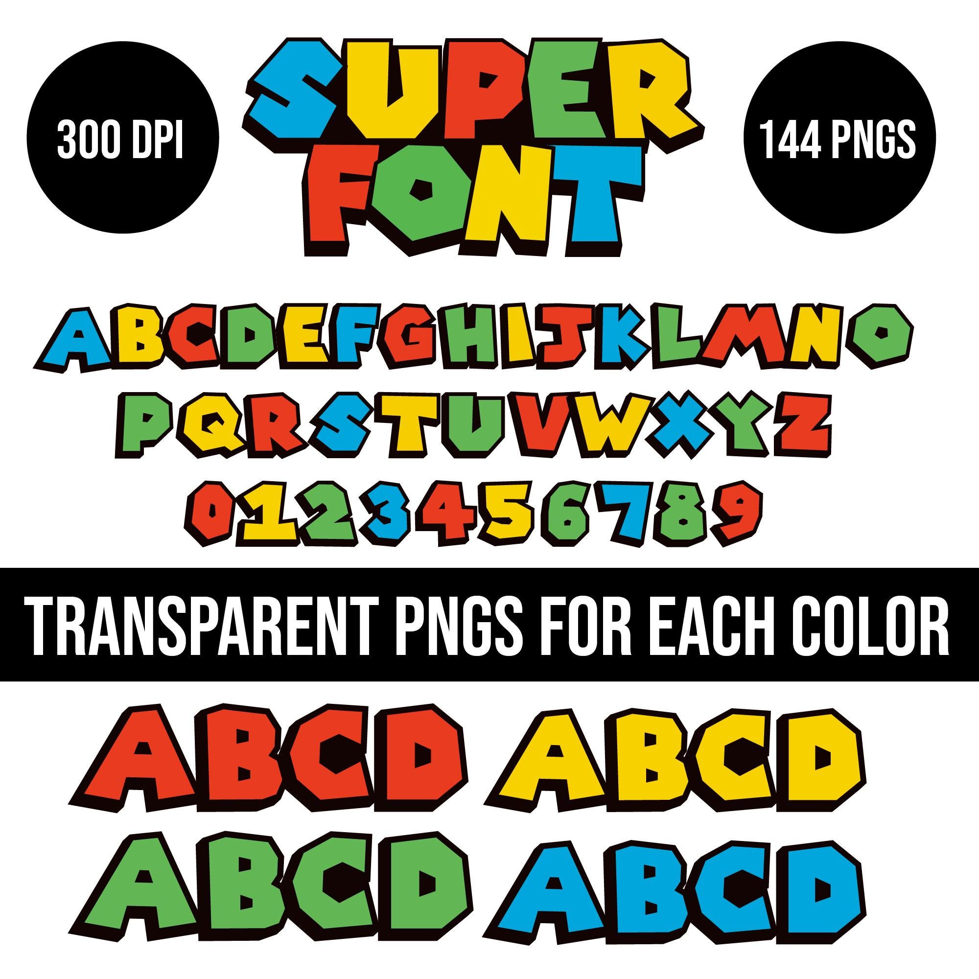 Super mario alphabet - Etsy 日本