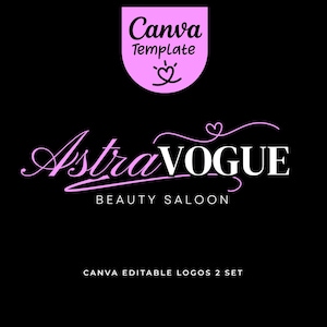 2 Logo Design Set, Logo Template, Lash Logo, Hair Logo, DIY Beauty Logo, Luxe Makeup Logo, Nails Logo, Premade Logo Design Custom