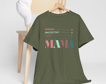 Mama Affirmation Unisex Heavy Cotton Tee, Mother's Day Gift, Mom Appreciation Shirt, Positive Vibes Tee, Comfortable Casual Wear