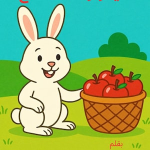 Fido And The Apple Basket Arabic Kids Story Printable Book A4