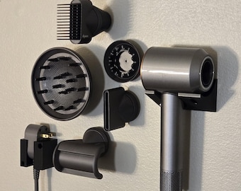Dyson Supersonic Hair Dryer Holder - Magnetic Accessory Attachments - Wall Mounted