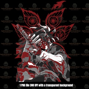 Anime PNG File Design for Sublimation, DTF, DTG, Screen Printing, Printable Vinyl and More! (Digital Download)