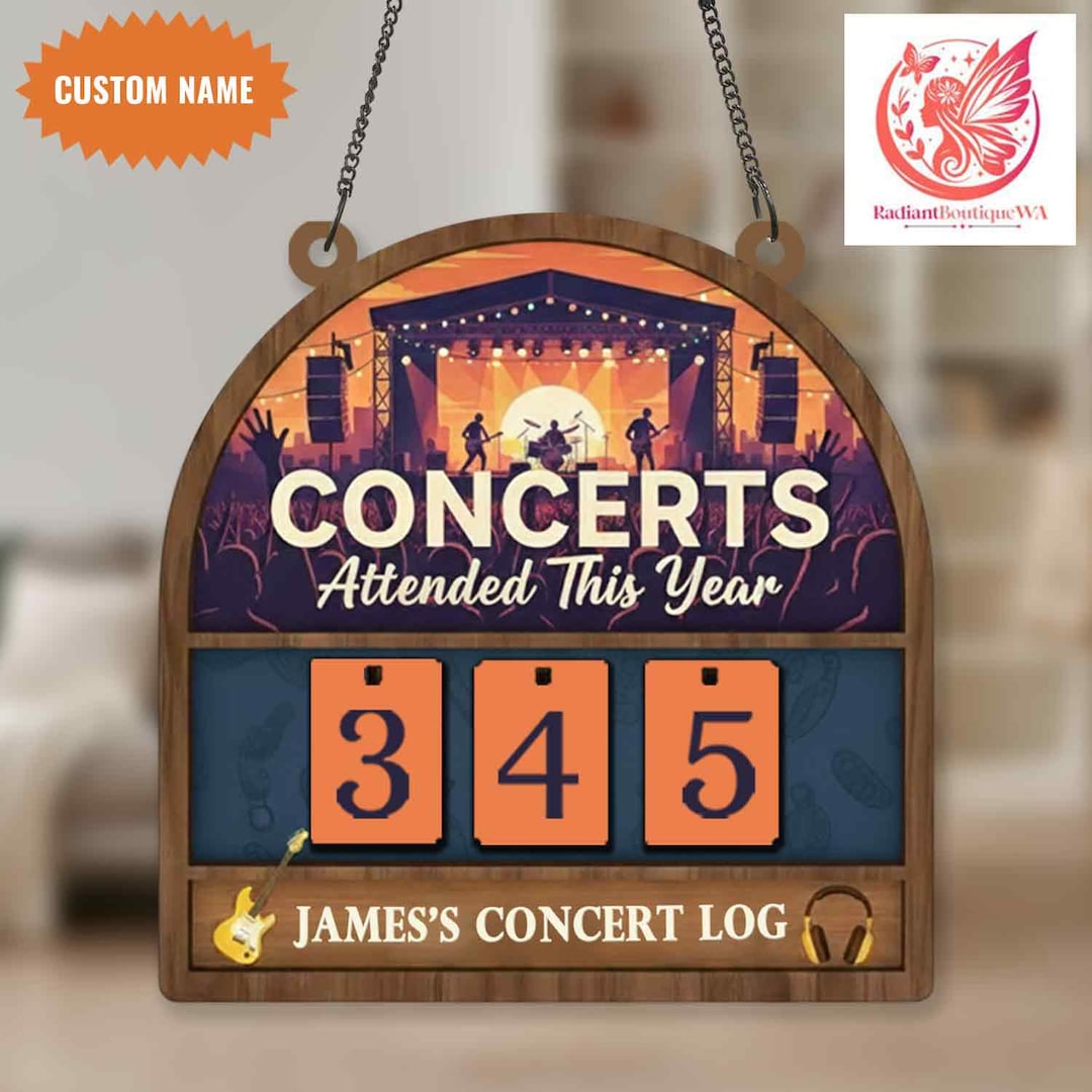 Personalized Concert Tracker Board, Music Event Log Decor - Etsy