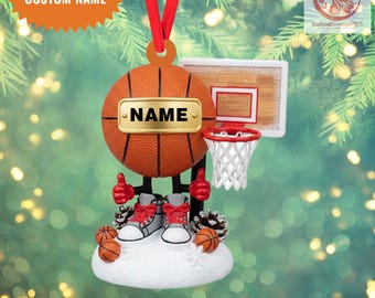 Personalized Basketball Ornament, Acrylic Christmas Keepsake