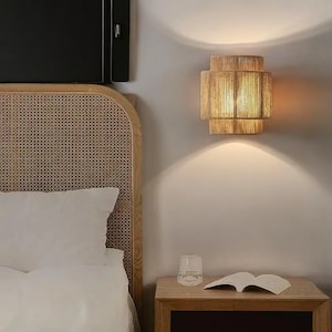 1/2PCS Modern Hemp Rope Wall Lamp – Handcrafted Bedroom, Living Room, or Aisle Wall Light for Stylish Décor