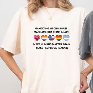 Make Lying Wrong Again Shirt, Human’s Rights Apparel, Gift for Activists, Sarcastic Political, Bold Statement, Political Humor, Anti-Lying
