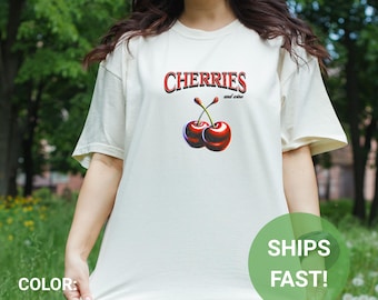 Vintage Cherry Graphic Tee: Comfort Colors Ring-Spun Cotton Shirt
