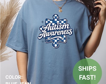 Autism Awareness Puzzle Crewneck Shirt - Comfort Colors®