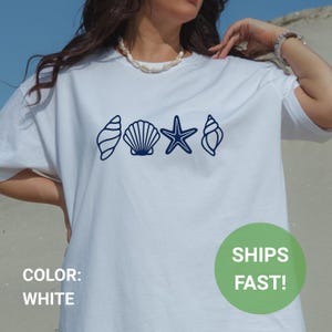 Comfort Colors Sea Shell Shirt: Beach Lover Gift