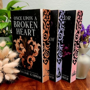 Sprayed Edges - Once Upon a Broken Heart series - Custom stenciled and sprayed edges on paperback