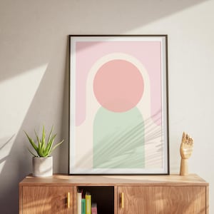 Minimalist Abstract Poster – Pastel Geometric Wall Art