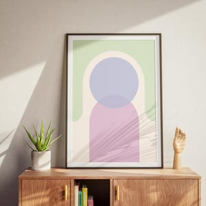 Minimalist Abstract Poster – Pastel Geometric Wall Art