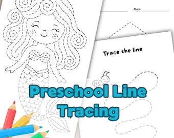 Preschool Tracing Worksheets | Pages Lines, Shapes & Paths | Fine Motor Skills Workbook | Printable PDF Preschool Activity