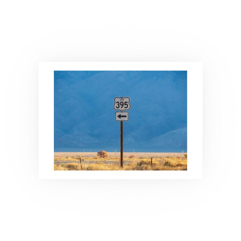 Route 395 Sign Print, California Travel Print, Desert Photography ...