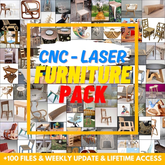 100+ CNC Router Furniture Files Bundle – Instant Download Dxf, Svg, Cdr, Pdf, for CNC Router & Laser Cut