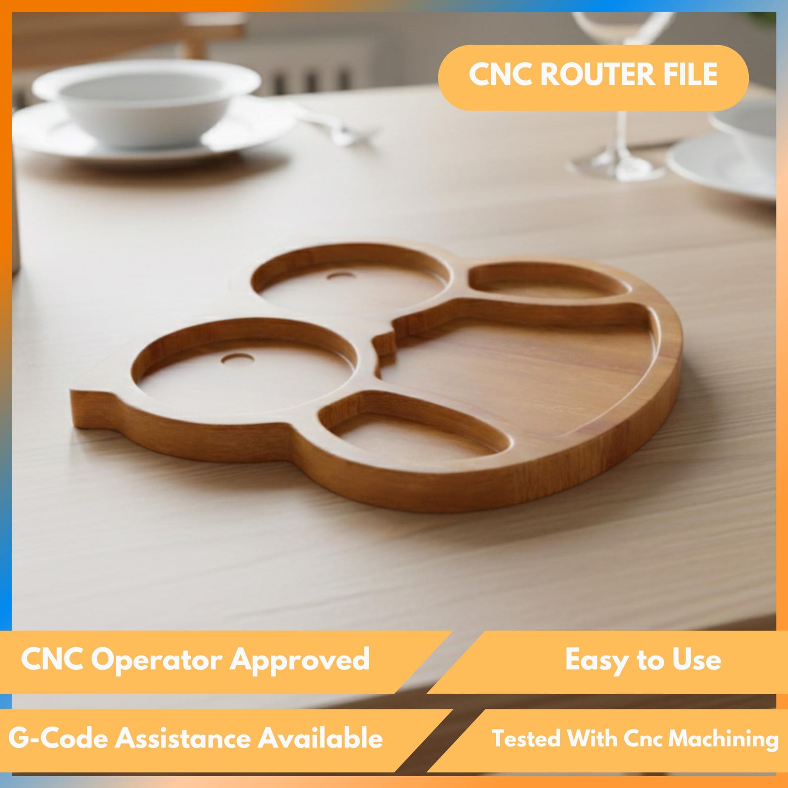 Cnc Router Files for Owl Serving Tray, Animals Plate Cnc Router Files ...
