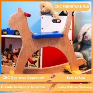 Cat Rocking Chair For Toddlers 18mm Plywood CNC Cutting file, Laser cut files, Svg, Dxf, Ai, Cnc Wooden Furniture, Instant Download Cnc Flat