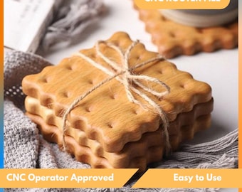 Posavasos para galletas, plato para servir, bandeja para frutos secos, limas para fresadora CNC para bandeja de madera, limas para fresadora CNC, DXF, STL, SVG, fresadora CNC, grabador