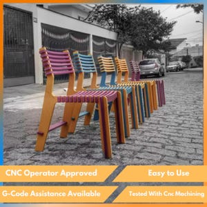 Parametric Chair 18mm Plywood CNC Cutting file, Cnc Router chair, Laser cut files, Svg, Dxf,  Wooden furniture, Cnc Flat – Instant Download