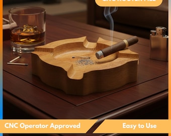 CNC Router Files For Cigar Tray – Svg, Dxf, Stl, Ai, Eps – Wood Router -  Artcam, Aspire, Easel, Vcarve - Digital Download