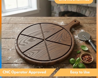 Pizza Plate Cnc Router Files –Pizza Serving Tray Premium Wood Router Cutting Digital Download – Svg Dxf Stl Ai Eps