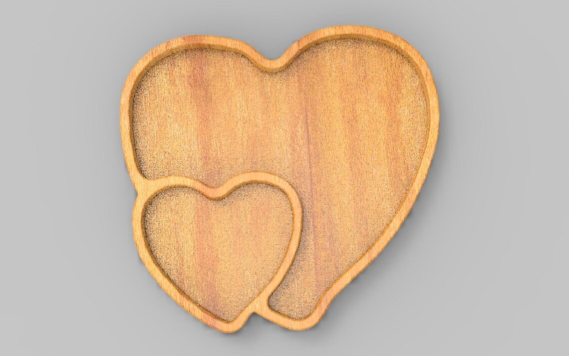 Cuore Piatto Rosso Amicizia Decoro Cuore Terracotta in Ceramica