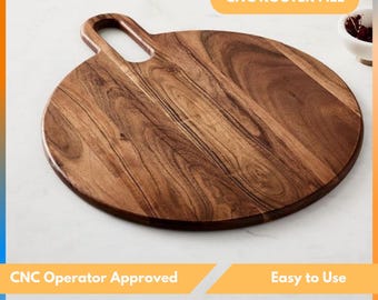Pizza Plate Cnc Router Files –Pizza Serving Tray Premium Wood Router Cutting Digital Download – Svg Dxf Stl Ai Eps