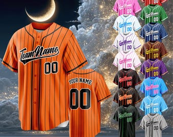 Custom Pinstripe baseball Jersey Personalized Embroidered Team Name Number Sport Uniform Match Jerseys Gifts for Men Women Youth Kids