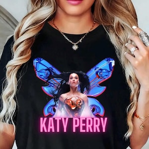 Katy Perry Tour, Katy Perry Graphic Tee Shirt, 2025 Katy Perry Lifetime Tour T-shirty, Koncert Merch