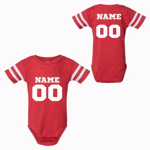 Custom Baby Football Sports Jersey Bodysuit | Football Onesie | Baby Game Day Jersey | Sports Shirt | Baby Announcement
