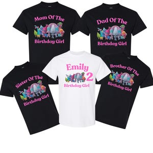 Trolls Birthday Shirts | Custom Poppy or Branch Birthday Tee | Trolls Birthday Outfit | Trolls Family Matching Birthday Shirts,