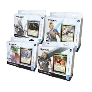 Card Game Magic The Gathering Includes All 4 Surge Foil Decks - Final Fantasy Collector’s Edition Commander Deck Bundle