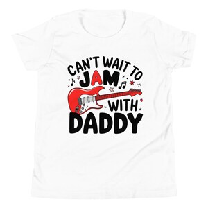 Can&#39;t Wait To Jam With Daddy Funny Rock Music Toddler T-Shirt