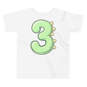 Three Rex Birthday Shirt: 3rd Dinosaur Party Tee