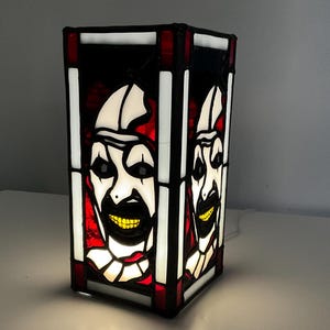 Kunst die Clown Glasmalerei Laterne
