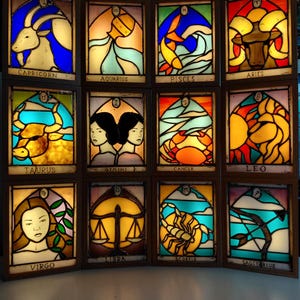 Astrology Tarot Stained Glass Lightbox