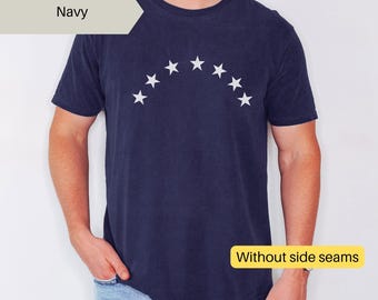 Venezuelan Seven Stars Flag T-Shirt | Comfort Colors Tee | No Side Seams | Ethically Made | Unisex Sizes S–3XL | Gift for Him/Her