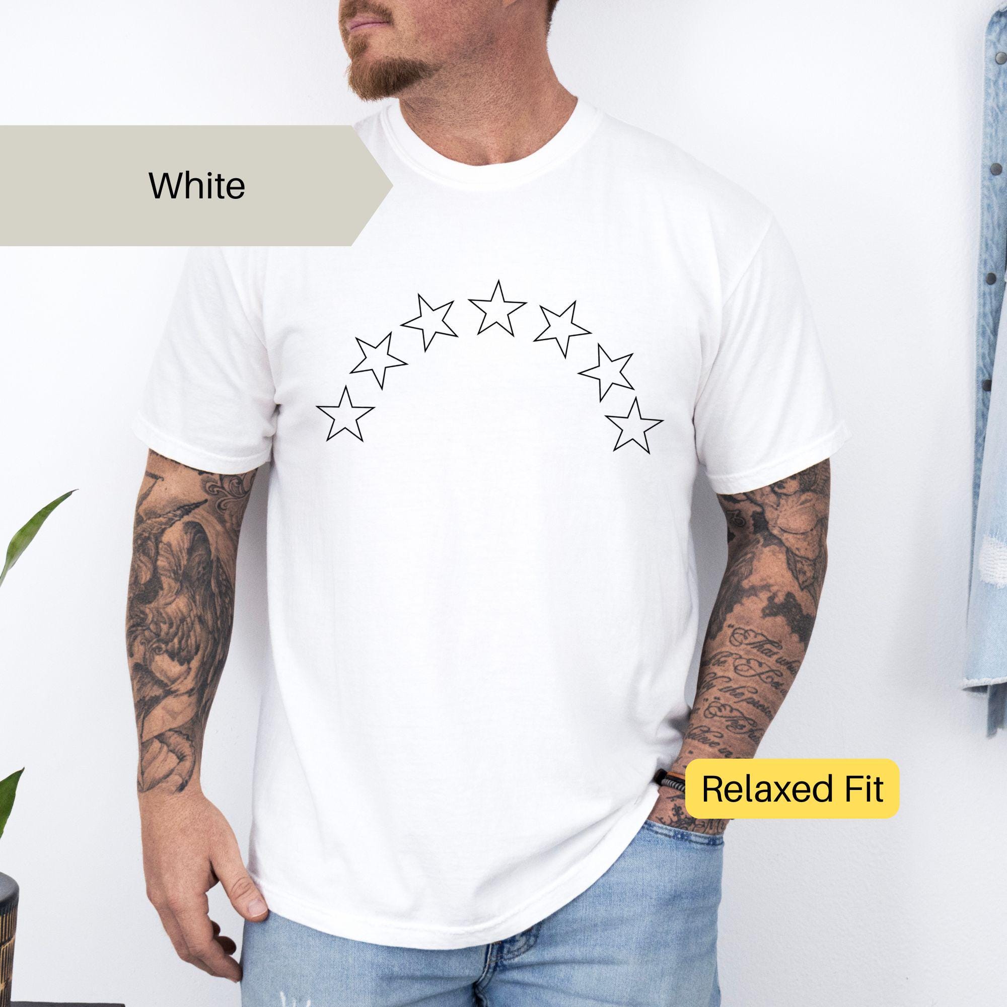 Venezuelan Seven Stars T-Shirt | Minimalist Venezuela Pride Tee | 100% US Cotton | Gift for Venezuelans | Unisex Sizes S-3XL
