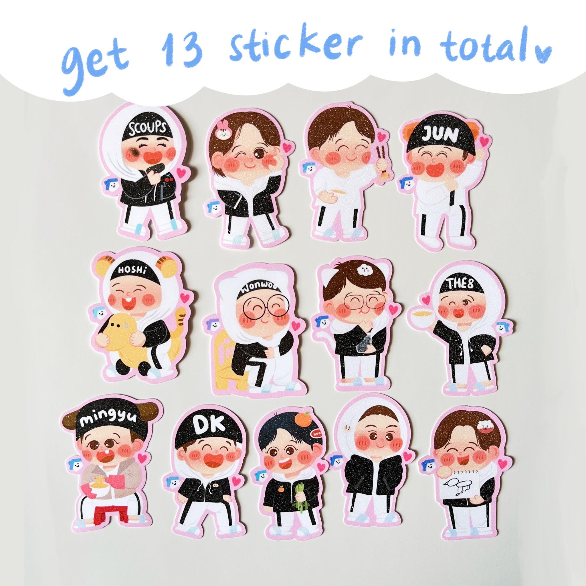 Seventeen Nana Bnb Sticker Set: Kpop Waterproof Sticker - Etsy