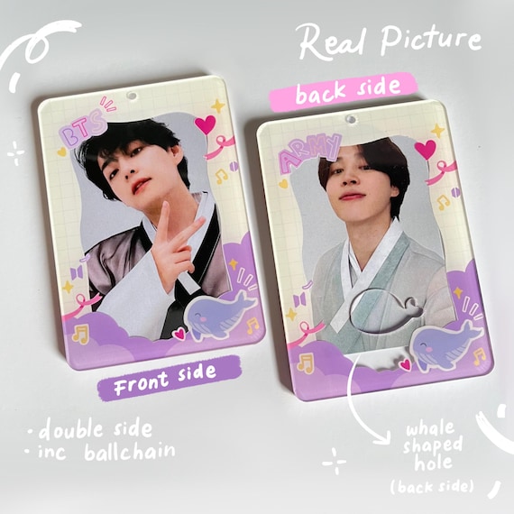 BTS Army Kpop Photocard Holder: Acrylic Double-sided Design - Etsy